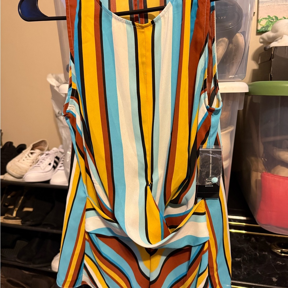 INC International Concepts Multicolor Striped Top